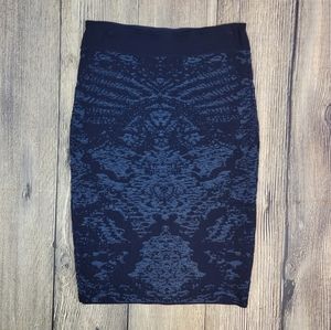 Reiss Navy Blue Bodycon Midi Skirt
